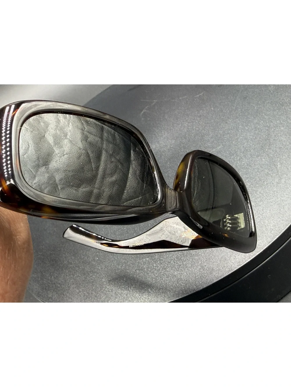 Saint Laurent SL 809 Tortoiseshell Rectangular Sunglasses - Picture 7 of 12